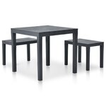 Table de jardin avec 2 bancs plastique anthracite 02_0018688