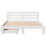 vidaXL Cadre de lit sans matelas blanc 120x200 cm bois de pin massif