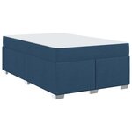 vidaXL Cadre de lit Bleu 120 x 190 cm tissu