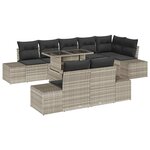 vidaXL Ensemble de canapé de jardin 9 Pièces Gris clair 100 x 55 x 73 cm