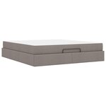 vidaXL Cadre de lit avec matelas avec matelas 2 Pièces Taupe tissu