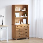 Hutch vidaXL 'ASKIM'Brun Miel 91x40x183 cm Bois massif de pin