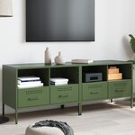 vidaXL Meubles TV 2 Pièces vert olive 68x39x50 5 cm acier