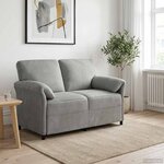vidaXL Sofa 2 places Gris clair 138 x 83 x 95 cm Velours