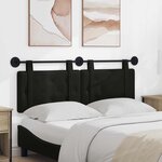 vidaXL Tête de lit suspendue Noir Simili cuir
