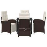 vidaXL Ensemble de salle à manger pour jardin 5 Pièces Marron polyrotin
