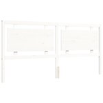vidaXL Cadre de lit avec tête de lit blanc 200x200 cm bois massif
