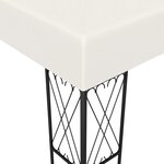 vidaXL Belvédère 3x6 m Crème Tissu