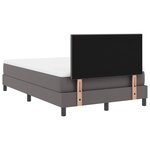 vidaXL Cadre de lit avec matelas Gris 120 x 200 cm Faux cuir