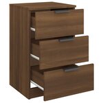 vidaXL Tables de chevet 2 Pièces Chêne marron 40x36x65 cm