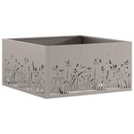 brasero carré vidaXL 60x60x30 cm en acier patiné