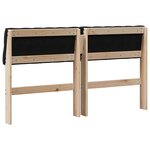 vidaXL Tête de lit capitonnée Noir 150 cm Pin massif