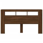 vidaXL Tête de lit à LED chêne marron 180x18 5x103 5cm bois ingénierie