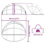 vidaXL Dôme de piscine Transparent 546 x 516 x 250 cm PVC