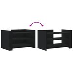 vidaXL Table basse noir 80x50x50 cm bois d'ingénierie