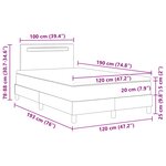 vidaXL Lit à ressorts avec matelas Noir 120 x 190 cm Simili cuir