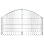 vidaXL Panier de gabions arqué 100x30x40/60 cm Fer galvanisé