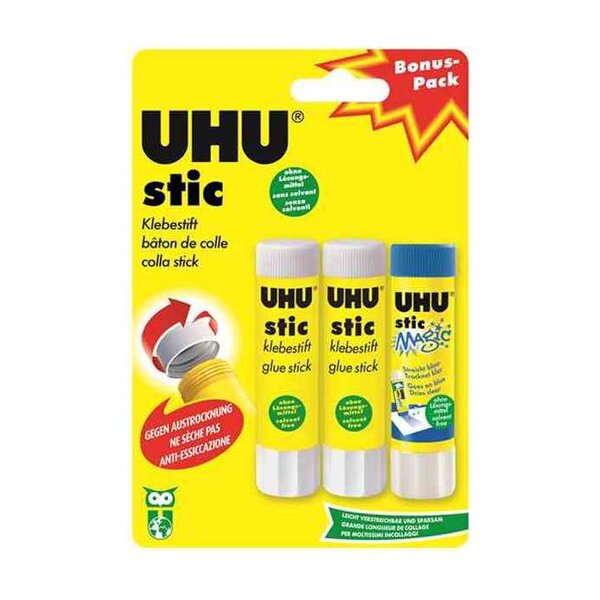 Lot 2+1 gratuit bâton de colle 8 2g UHU