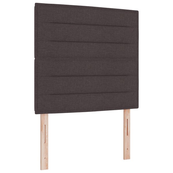 vidaXL Cabeçalho LED Design Lignes Marron Foncé 90 cm Tissu