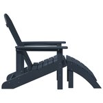 vidaXL Chaises Adirondack avec Repose-pied 2 Pièces Bleu Marine HDPE