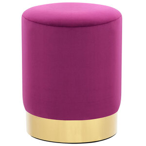 vidaXL Tabouret Violet et doré Velours 28 x 36 cm