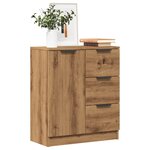 vidaXL Buffet chêne artisanal 60x30x70 cm bois d'ingénierie