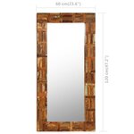 vidaXL Miroir mural Bois de récupération massif 60 x 120 cm