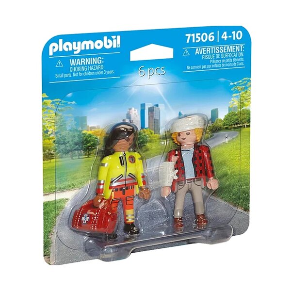 PLAYMOBIL 71506 - My Life Duo Secouriste avec blessé