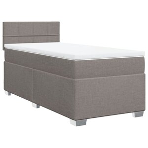 vidaXL Sommier à lattes de lit avec matelas Taupe 80x200 cm Tissu