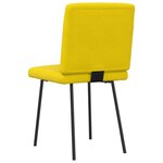 vidaXL Chaises à manger lot de 4 jaune velours