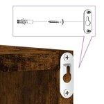 vidaXL Étagères Murales avec étagère 4 Pièces Chêne fumé 26 x 15 x 26 cm