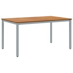 Table de jardin vidaXL 150x90x75 cm en bois d'acacia massif et métal