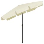 vidaXL Parasol de plage jaune sable 200x125 cm
