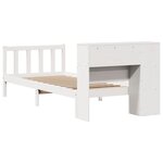 vidaXL Lit bibliothèque sans matelas blanc 75x190cm bois de pin massif