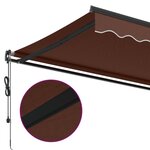 vidaXL Auvent rétractable automatique marron 350x250 cm