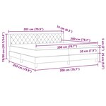 vidaXL Lit à ressorts avec matelas noir 100x200 cm en velours Rose