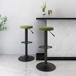 vidaXL Tabourets de bar lot de 2 vert clair velours