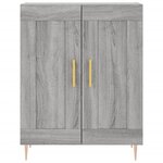 vidaXL Buffet haut Sonoma gris 69 5x34x180 cm Bois d'ingénierie