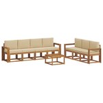 vidaXL Ensemble de canapés d'extérieur 8 Pièces Naturel et Beige