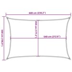 vidaXL Voile d'ombrage 160 g/m² rectangulaire bleu 5x6 m PEHD