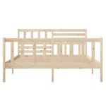 vidaXL Cadre de lit sans matelas bois massif