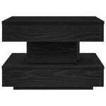 vidaXL Table basse rotative à 360 degrés noir 50x50x34 5 cm