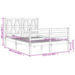 vidaXL Cadre de lit sans matelas blanc 120x200 cm bois massif