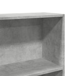 vidaXL Bibliothèque gris béton 80x24x176 cm bois d'ingénierie