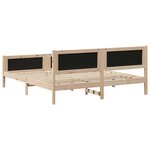 vidaXL Cadre de lit avec tête de lit marron et gris foncé 180 x 200 cm