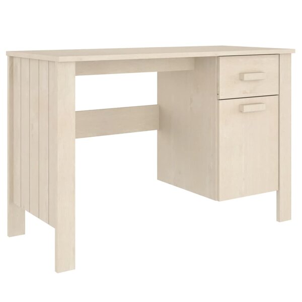 vidaXL Bureau HAMAR Marron miel 113x50x75 cm Bois massif de pin