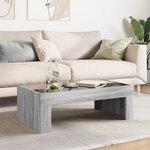 vidaXL Table basse avec LED infini sonoma gris 90x50x30 cm