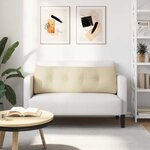 vidaXL Coussin de Dos Crème 140 x 24 x 50 cm tissu