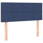 vidaXL Sommier à lattes de lit matelas et LED bleu 120x190 cm tissu