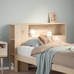 vidaXL Tête de lit avec rangement 75 cm bois massif de pin